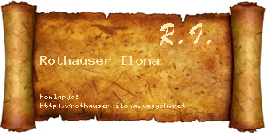Rothauser Ilona névjegykártya